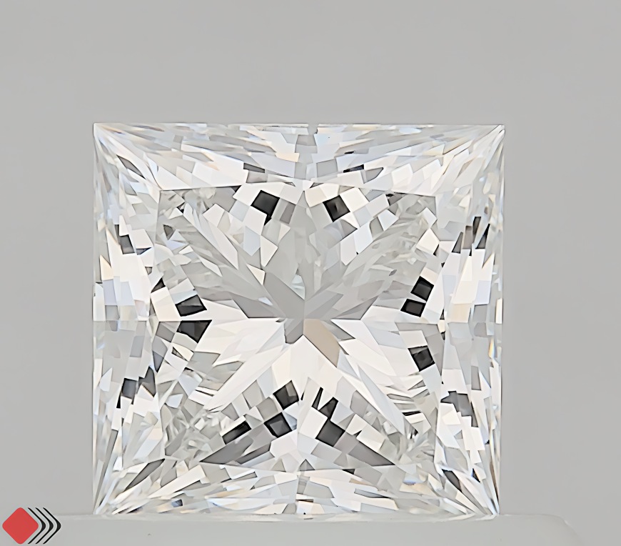 0.52 carat princess lab-grown diamond