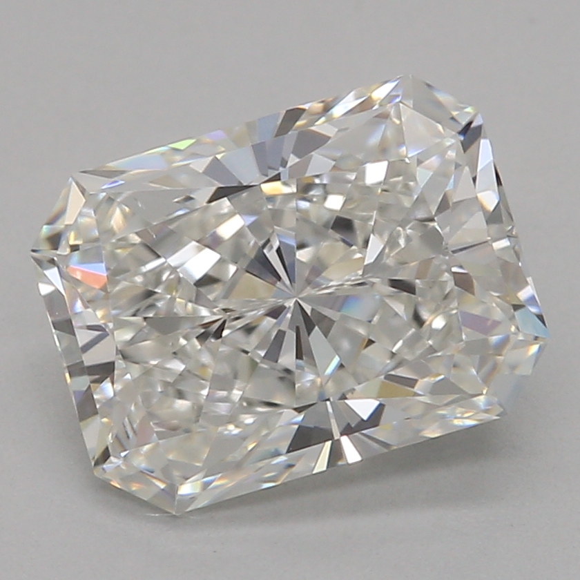 1.58 carat radiant lab-grown diamond